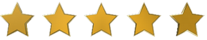 five gold stars that represents our services