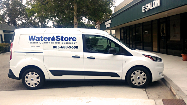 water-store-services The water store reverse osmosis system install service van parked outside